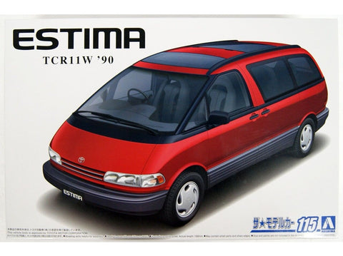 Aoshima Toyota Estima TCR11W 1990 1/24 plastikinis surenkamas rinkinys