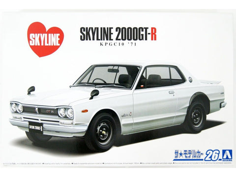 Aoshima Nissan Skyline 2000 GT-R KPGC10 '71 1/24 plastikinis modelis