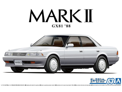 Aoshima Toyota Mark II GX81 2.0 Grande Twincam 24 '88 1/24 plastikinis modelis