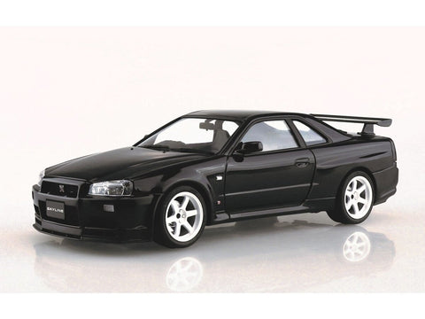 Aoshima Nissan Skyline R34 GT-R V-Spec II '02 1/24 surenkamas su custom ratais
