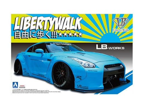 Aoshima Nissan GT-R R35 LB Works Ver.1 1/24 plastikinis surinkimo rinkinys