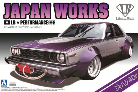 Aoshima Nissan Skyline LB Works Japan 4 durų 1/24 modelio rinkinys