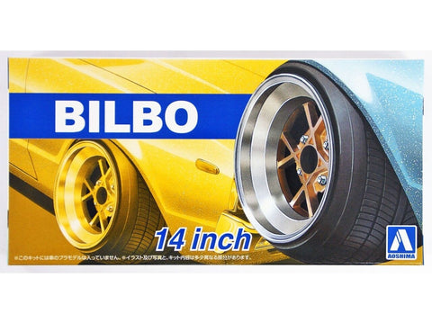 Aoshima Bilbo 14" ratų komplektas 1/24 masteliui (05375)
