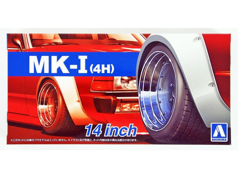 Aoshima Mark I 14'' (4H) ratų komplektas 1/24 (05387)