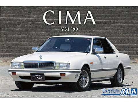 Aoshima Nissan Cima Y31 Type II Limited 1990 1/24 surinkimo modelis