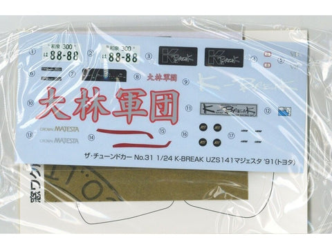 Aoshima K-Break Toyota Crown Majesta UZS141 ’91 1/24 surenkamas modelis