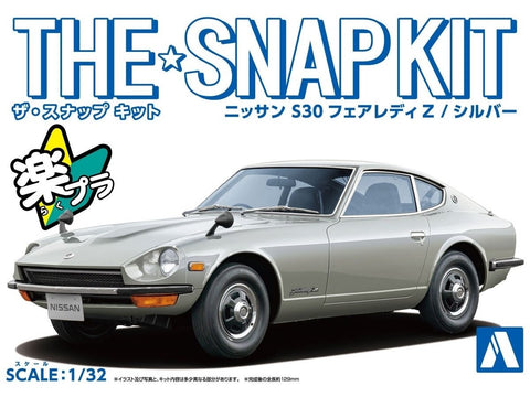 Aoshima Snap Kit Nissan Fairlady Z S30 1/32 sidabrinis modelis (06258)