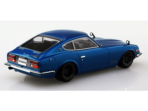 Aoshima Snap Kit Nissan Fairlady Z S30 1/32, metalinė mėlyna, ratlankiai