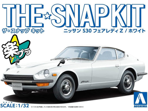 Aoshima Snap Kit Nissan Fairlady Z S30 1/32, baltas (06255) modelis