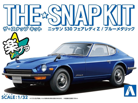 Aoshima Snap Kit Nissan S30 Fairlady Z, 1/32, mėlynas metalikas