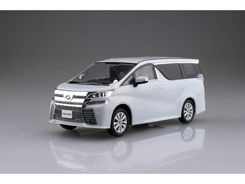 Aoshima Snap Kit Toyota Vellfire 1/32 – balto perlo Crystal Shine, surenkamas