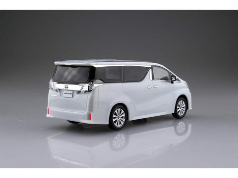 Aoshima Snap Kit Toyota Vellfire 1/32 – balto perlo Crystal Shine, surenkamas