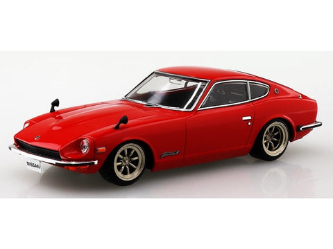 Aoshima Snap Kit Nissan S30 Fairlady Z 1/32, raudonas, custom ratlankiai
