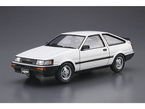 Aoshima Toyota AE85 Corolla Levin 1500SR 1984 1/24 surenkamas modelis