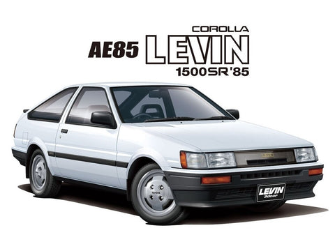 Aoshima Toyota AE85 Corolla Levin 1500SR 1984 1/24 surenkamas modelis