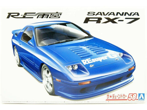 Aoshima Mazda RX-7 FC3S RE Amemiya 1989 1/24 surenkamas modelis