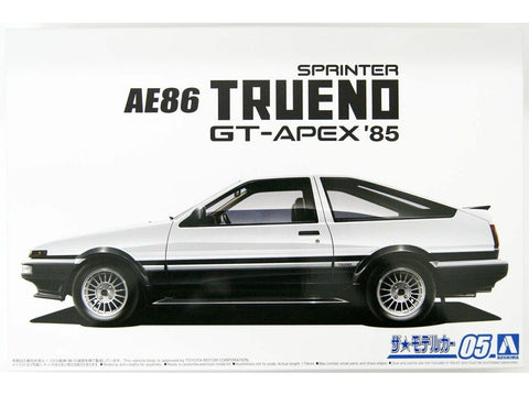Aoshima Toyota AE86 Sprinter Trueno GT-APEX '85 1/24 surenkamas modelis