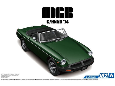 Aoshima MG MGB '74 1/24 plastikinis surenkamas modelis