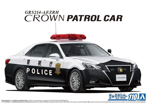 Aoshima Toyota Crown policijos patrulinis 1/24 surenkamas modelis