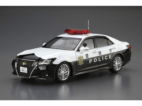 Aoshima Toyota Crown policijos patrulinis 1/24 surenkamas modelis