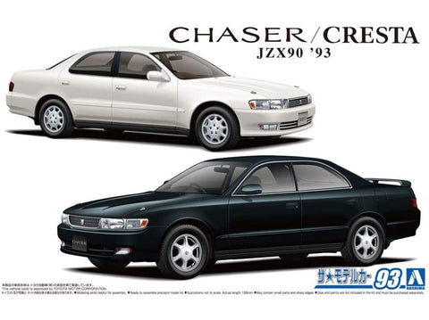 Aoshima Toyota JZX90 Chaser/Cresta '93 1/24 plastikinis surenkamas modelis