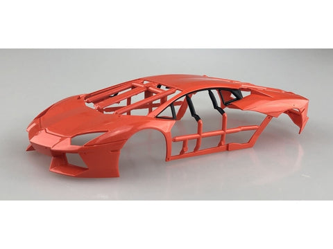 Aoshima Lamborghini Aventador 1/24 oranžinis surenkamas modelis