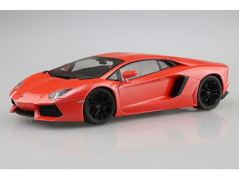 Aoshima Lamborghini Aventador 1/24 oranžinis surenkamas modelis