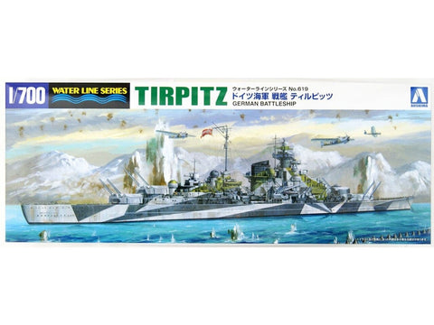 Aoshima Tirpitz 1/700 vokiečių mūšio laivas – Water Line Series