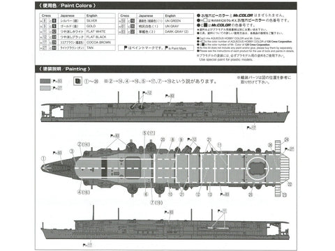 Aoshima Water Line: japonų lėktuvnešis Ryūjō Renewal ver., 1/700 (06736)