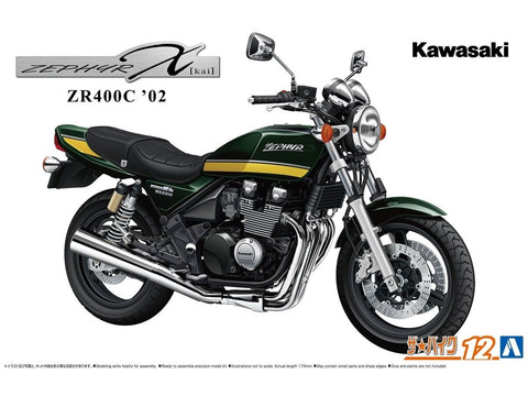 Aoshima Kawasaki Zephyr ZR400C '02 1:12 plastikinis surinkimo rinkinys