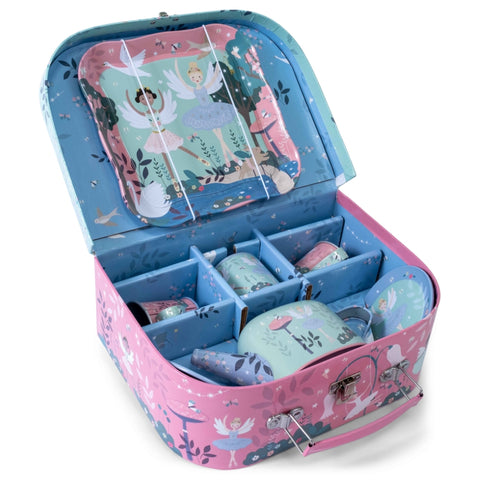 Floss & Rock Užburtoji arbatos servizas vaikams, 9 dalių, lagaminėlyje