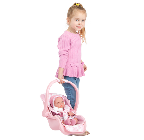 Arias rožinė lėlių nešyklė – kūdikio lėlei iki 45 cm, 2+