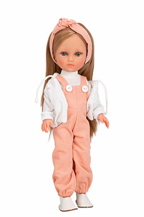 Arias vinilinė lėlė 36 cm su kombinezonu, šukuojami plaukai, 3+