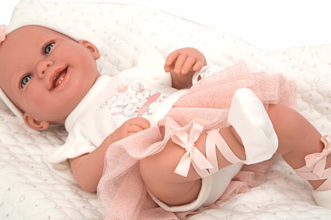 Arias lėlė Balerina 42 cm – maudoma, minkšta, su čiulptuku