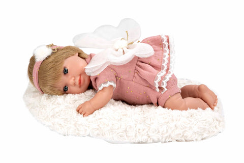 Arias lėlė su fėjos sparneliais, 35 cm – minkšta, rožinė