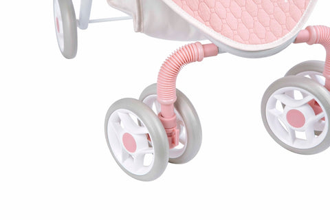 Arias lėlių vežimėlis Balerina – rožinis, sulankstomas, 62 cm