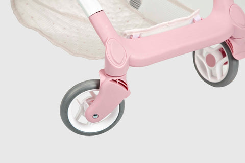 Arias lėlių vežimėlis Balerina, rožinis, sulankstomas, 63 cm