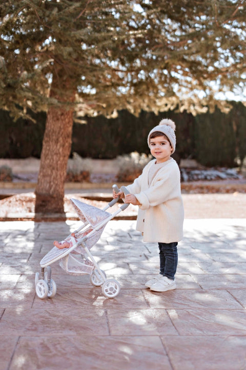 Arias lėlių sportinis vežimėlis – blizgi rožinė, 62 cm, vaikams