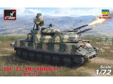 Armory ZSU-23-4 Shilka 1/72 plastikinis 3in1 zenitinio pabūklo rinkinys