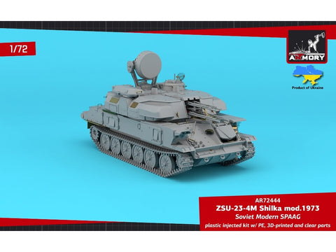 Armory ZSU-23-4 Shilka 1/72 plastikinis 3in1 zenitinio pabūklo rinkinys