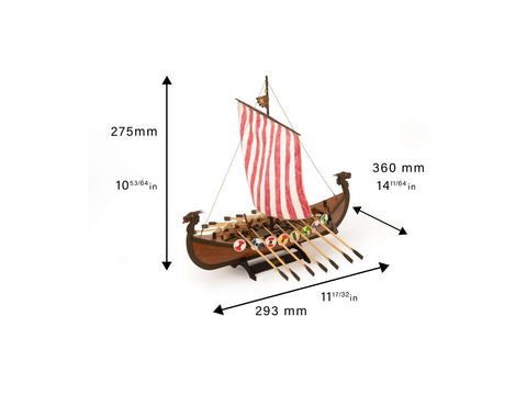 Artesania Latina Vikingų drakaras 1:75 – medinis laivo rinkinys