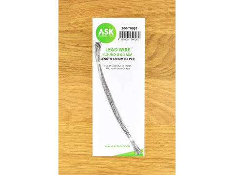 ASK švino viela 0,3 mm x 120 mm, apvali