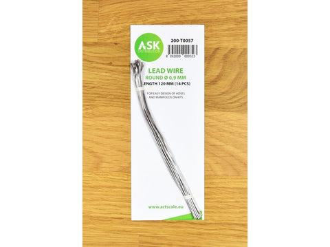 ASK švino viela 0,9 mm apvali, 120 mm ilgio modeliavimui