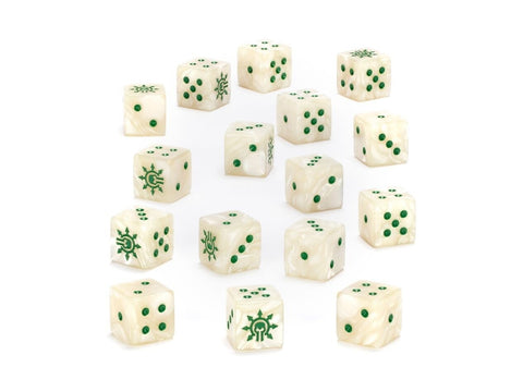 Warhammer 40k Chaos Knights stalo žaidimų kauliukai, 16 vnt, 16 mm