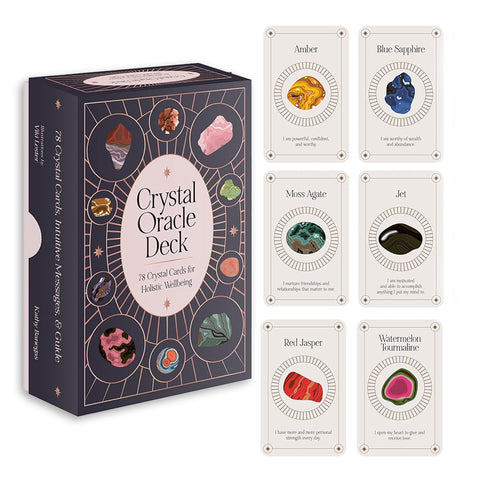 Kristalų orakulo kortos (78 kortų) su gidu – Leaping Hare Press