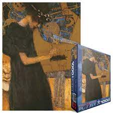 Gustav Klimt „Muzika“ 1000 detalių dėlionė – klasikinio meno gerbėjams