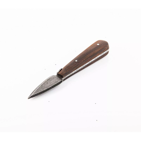 Prabangus austrių peilio rinkinys su laikikliu, wengé Black Stonewash