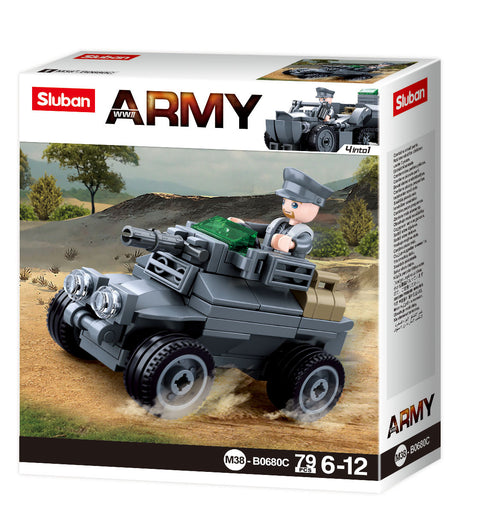 Sluban II pasaulinio karo (WWII) šarvuotas automobilis – konstruktorius, 79 det., 6+, 8,8 cm