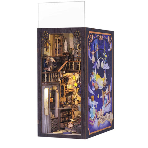 Nebula Common Room knygų kampelis – medinė atrama su LED, surinkimo rinkinys