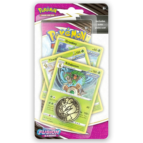 Pokemon Fusion Strike Rillaboom blister papildymo rinkinys (anglų k.)